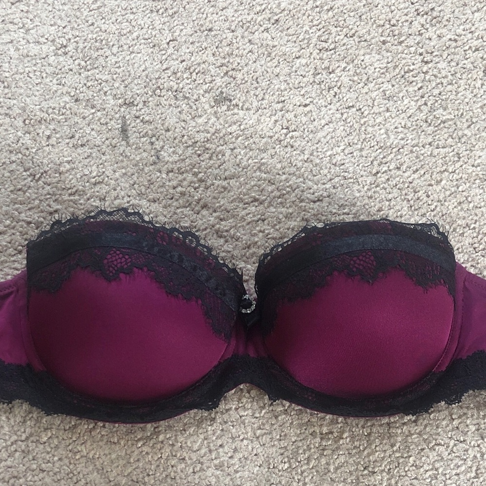 H&M deep plum balconette bra